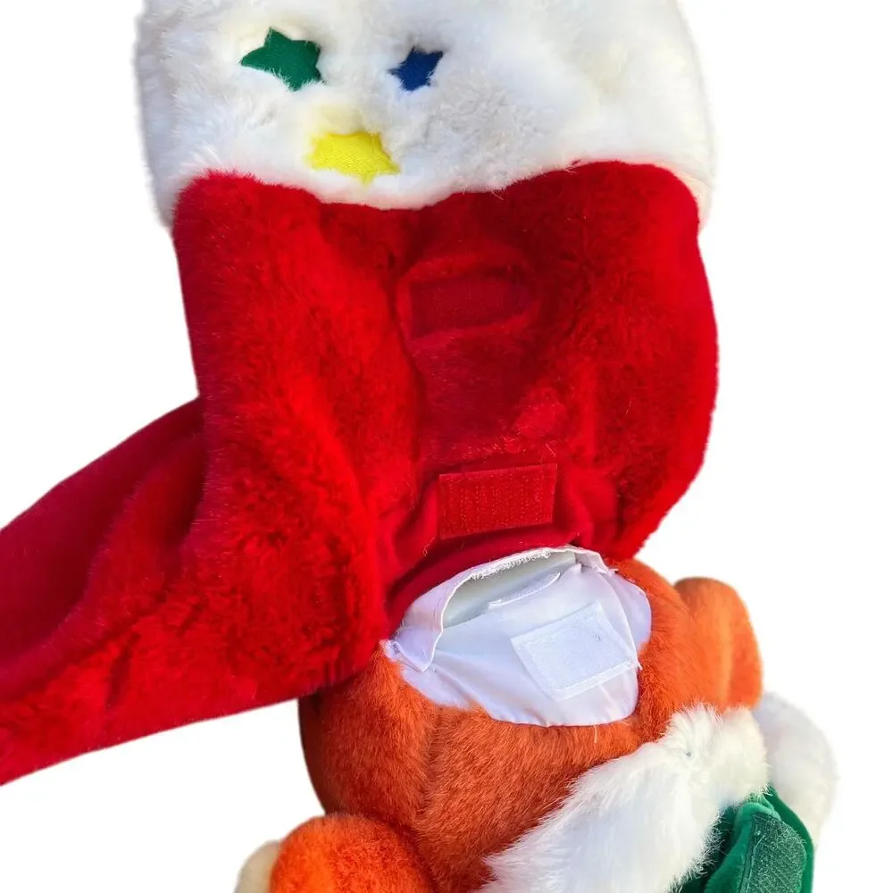Disney Winnie the Pooh Green Santa Hat Tigger Plush Head Stocking As-is